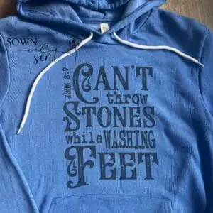 Can't Throw Stones While Washing Feet Sweatshirt - Image 2