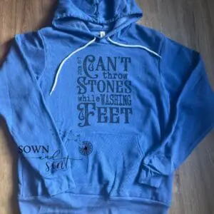 Can't Throw Stones While Washing Feet Sweatshirt - Image 4