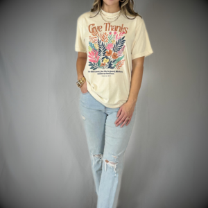 Give Thanks Floral T-Shirt - Image 4